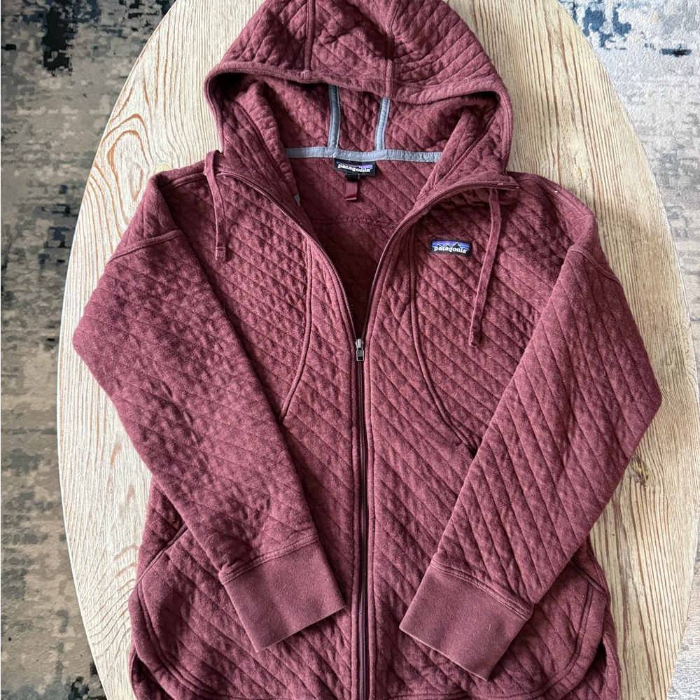 Women’s Patagonia Cotton Quilted Hoodie - Maroon size Small